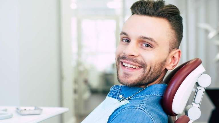 A patient waiting to get his veneers in Birmingham AL