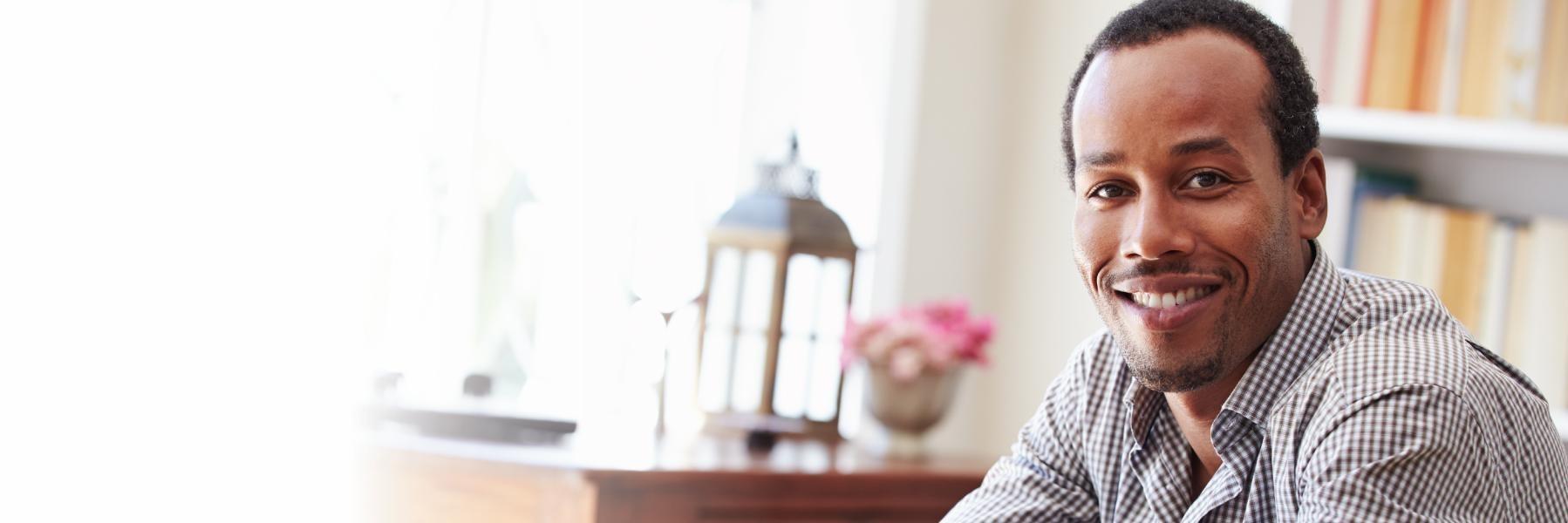 Man with porcelain veneers in Birmingham