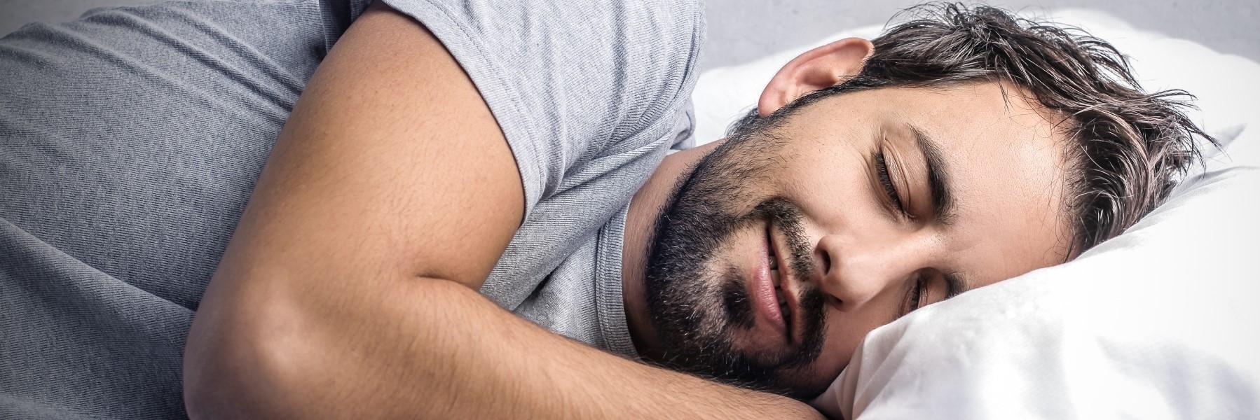 Man who has problems with snoring 