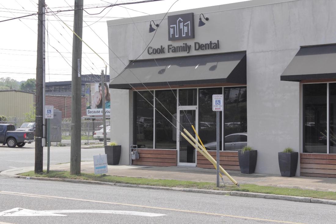 The office front of Cook Family Dental in Brimingham, AL